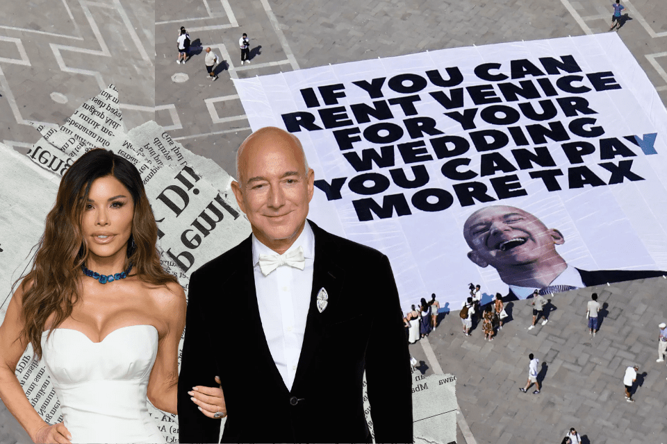 Pay Your Rich Tax : Venice Protests Bezos’ Lavish Wedding